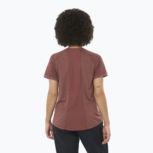 Maglietta trekking donna Salomon Outline rum raisin