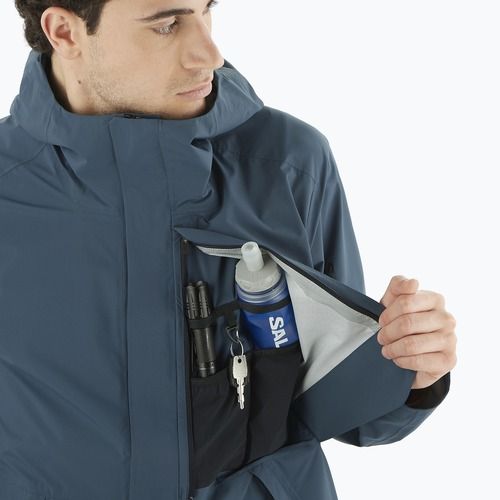 Salomon Outerpath Pro giacca antipioggia da uomo midnight navy