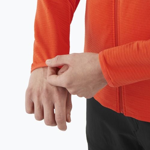 Felpa da trekking Salomon Essential Lightwarm FZ da uomo pomodoro ciliegia