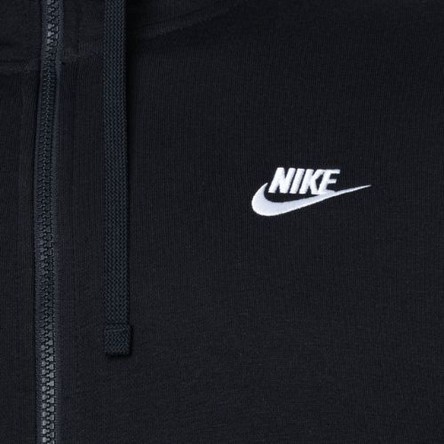 Uomo Nike Sportswear Club Hoodie FZ nero/nero/bianco