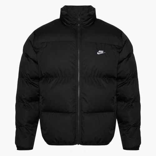 Giacca Nike Sportswer Club Puffer isolata uomo nero/bianco