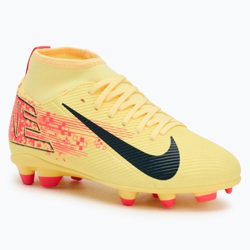 Nike Superfly 10 Club Kylian Mbappe FG/MG bambini scarpe da calcio luce laser arancione / armeria marina