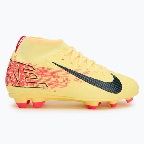 Nike Superfly 10 Club Kylian Mbappe FG/MG bambini scarpe da calcio luce laser arancione / armeria marina