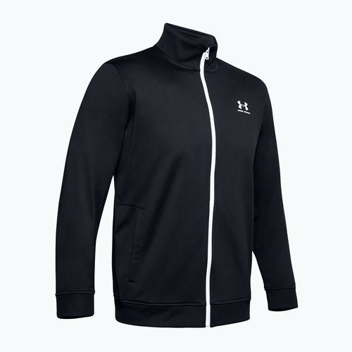 Felpa Under Armour Sportstyle Tricot da uomo, nero/bianco anice