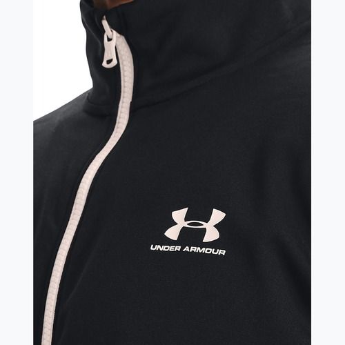 Felpa Under Armour Sportstyle Tricot da uomo, nero/bianco anice