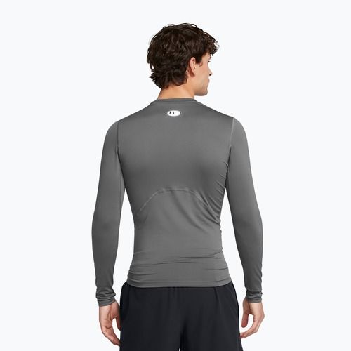 Under Armour Heat Gear Armour Comp Uomo manica lunga da allenamento in bianco e nero