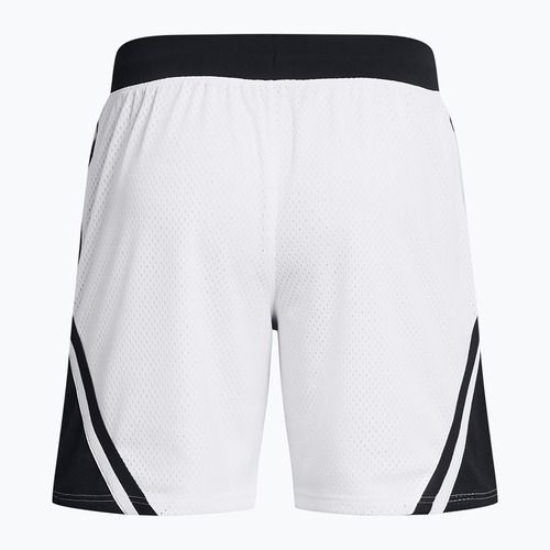 Pantaloncini da basket da uomo Under Armour Curry Mesh Short 4 bianco/nero/bianco