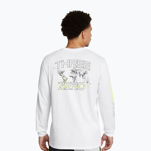 Under Armour Curry Verbiage Heavyweight manica lunga da uomo bianco/giallo alta visibilità/nero