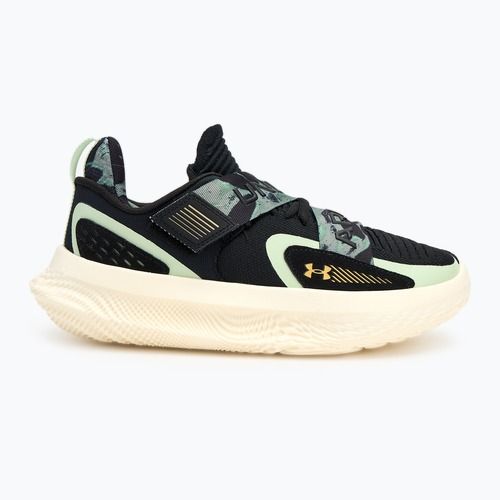 Under Armour Flow Futr X 4 Camo scarpe da basket nero/verde retrò/oro metallizzato