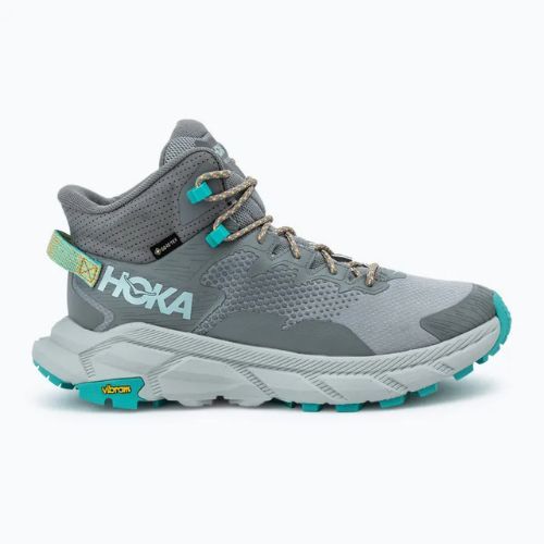 Scarpe da trekking da uomo HOKA Trail Code GTX grigio galattico/acqua elettrica