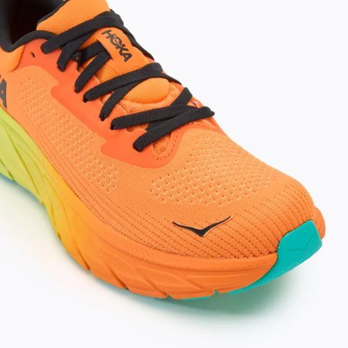 Scarpe da corsa da donna HOKA Arahi 7 electric tangerine/nero