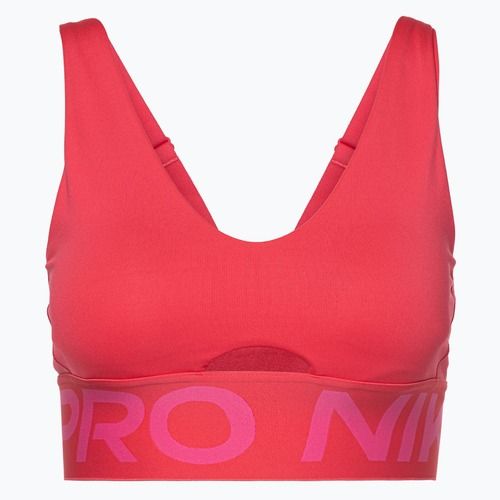 Reggiseno da allenamento Nike Pro Indy Plunge aster rosa/rosa/bianco
