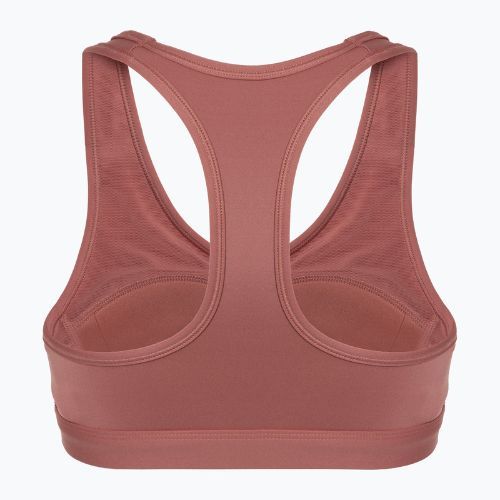 Reggiseno da allenamento Nike Swoosh Medium Support rosa canyon/bianco