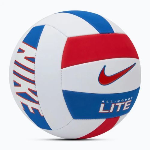 Nike All Court Lite pallavolo bianco / università rosso / gioco reale / università rosso dimensioni 5