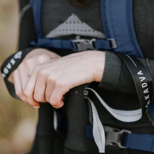 Bastoni da trekking KADVA Torre regolabili in carbonio grigi