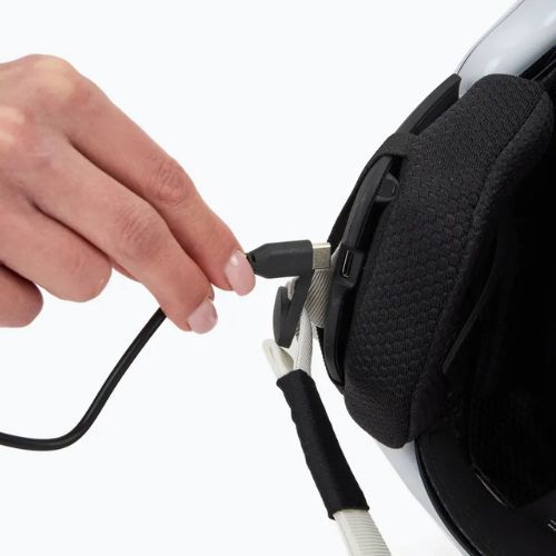 Casco da sci con sistema audio POC Obex Connect idrogeno bianco/arancio fluorescente avip