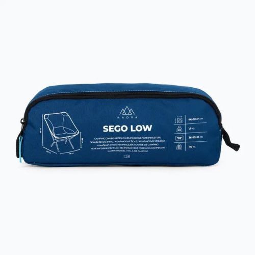 Sedia da campeggio pieghevole KADVA Sego Low ultraleggero blu