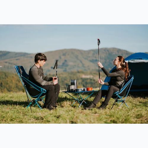 Sedia da campeggio pieghevole KADVA Sego Low ultraleggero blu