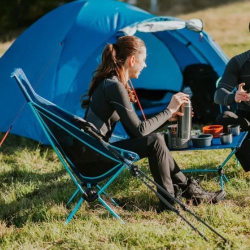 Sedia da campeggio pieghevole KADVA Sego Mid ultraleggero blu