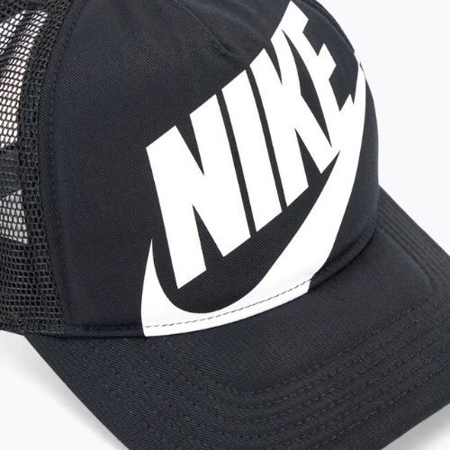 Berretto da baseball Nike Rise Structured Trucker per bambini nero / nero / bianco