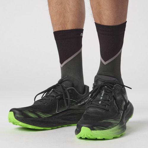 Salomon Pulse Crew nero/ monumento/ calze da corsa magnetiche