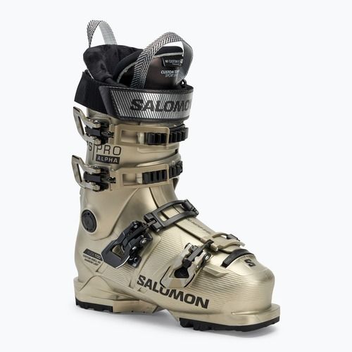 Scarponi da sci da donna Salomon S/Pro Alpha 100 W GW bronzo chiaro met./nero/nero