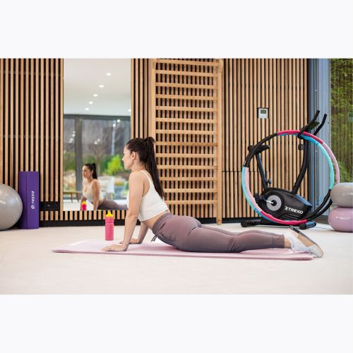 XTREXO NBR 15 mm tappetino per esercizi con cintura rosa
