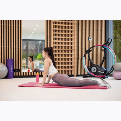 XTREXO NBR 15 mm tappetino per esercizi con cintura rosa