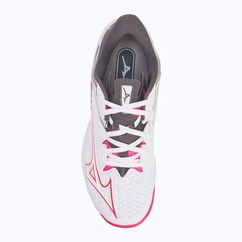 Scarpe da tennis da donna Mizuno Wave Exceed Tour 6 CC bianco/rosso radiante/tinta unita