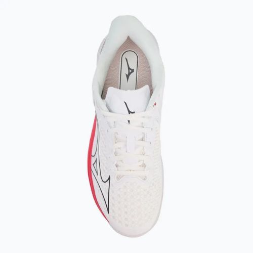 Scarpe da tennis da donna Mizuno Wave Exceed Tour 5 CC non tinto bianco/ombreggiato/rosso opaco