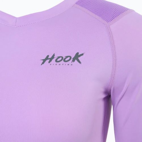 Rashguard manica lunga donna HOOK FIGHTING Base viola