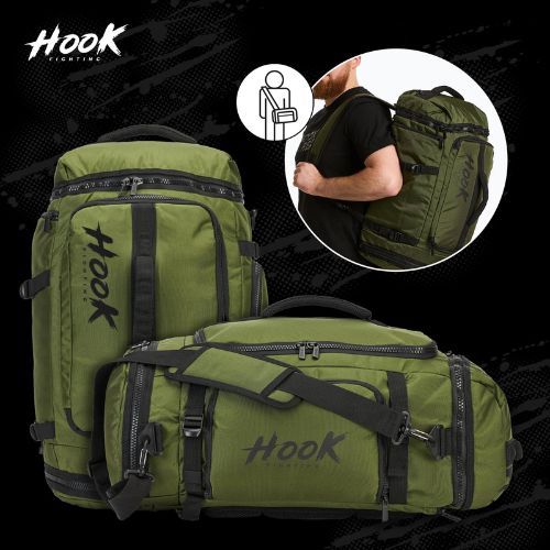 Zaino/borsa 2in1 HOOK FIGHTING Training Duffel Bag 30 l verde