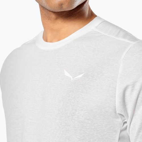 Maglietta Salewa Puez HYB Dry da uomo, bianco