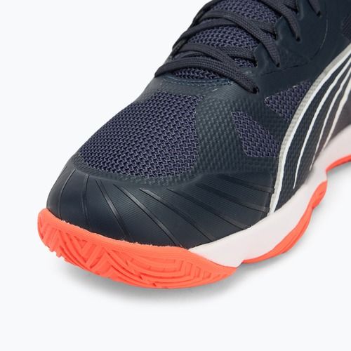 PUMA Eliminate Turbo scarpe da pallamano notte parigina / puma bianco / rosso scintillante