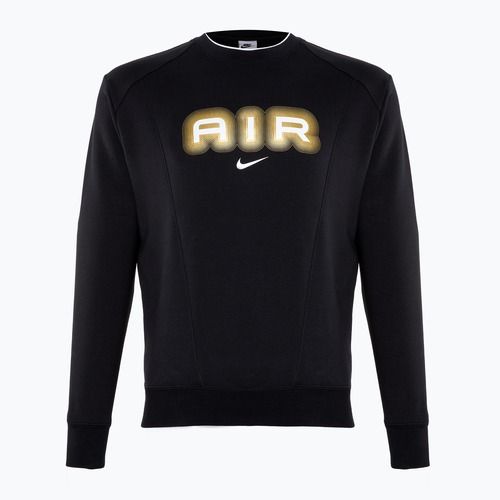 Felpa Nike Sportstwear Air Crew-Neck uomo nero/oro metallizzato