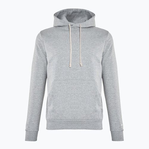Felpa da basket da uomo Nike Standard Issue Dri-Fit Hoodie grigio scuro heather/avorio chiaro