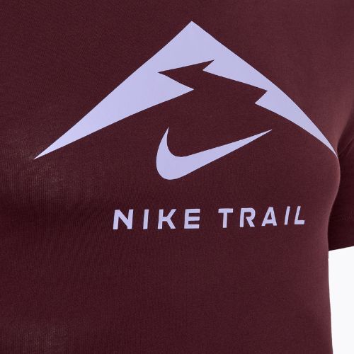 Maglia da corsa Nike Dri-Fit UV bordeaux da uomo