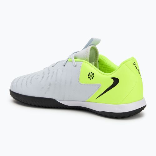 Nike Phantom GX 2 Academy IC argento metallico/volt/nero scarpe da calcio per bambini