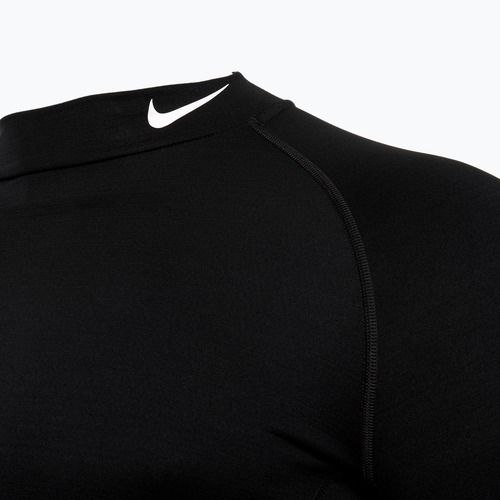 Maglia a maniche lunghe da allenamento Nike Pro Dri-Fit Warm bianco/nero da uomo