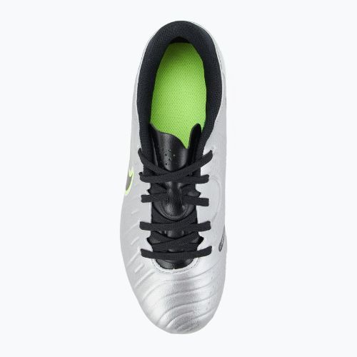 Nike Tiempo Legend 10 Academy FG/MG argento metallizzato/volt/nero scarpe da calcio per bambini