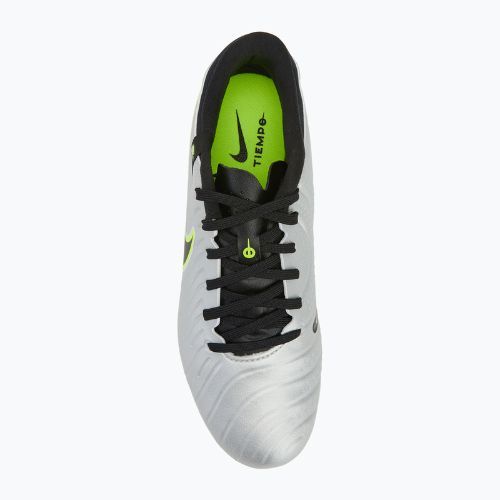 Scarpe da calcio uomo Nike Tiempo Legend 10 Academy FG/MG argento metallico/volt/nero