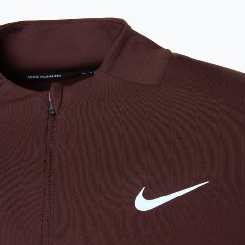 Uomo Nike Dri-FIT Element 1/2-Zip running manica lunga bordeaux cotta