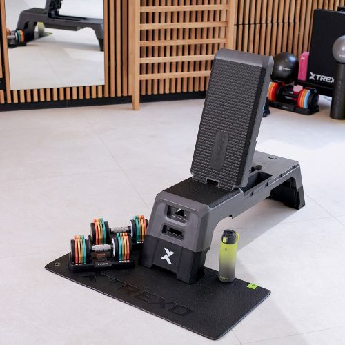 Set di manubri regolabili TREXO 2 x 10 kg multicolore