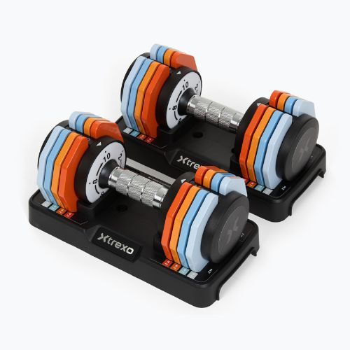 Set di manubri regolabili XTREXO 2 x 10 kg multicolore