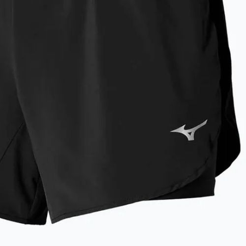 Pantaloncini da corsa da donna Mizuno 2in1 4.5 nero
