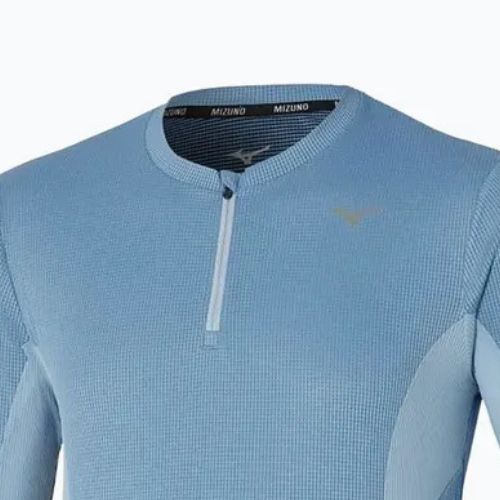 Maglia a manica lunga da uomo Mizuno Dryaeroflow Half Zip blu parigino