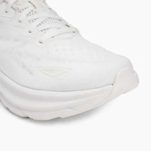 Scarpe da corsa da donna HOKA Clifton 9 Wide bianco/bianco