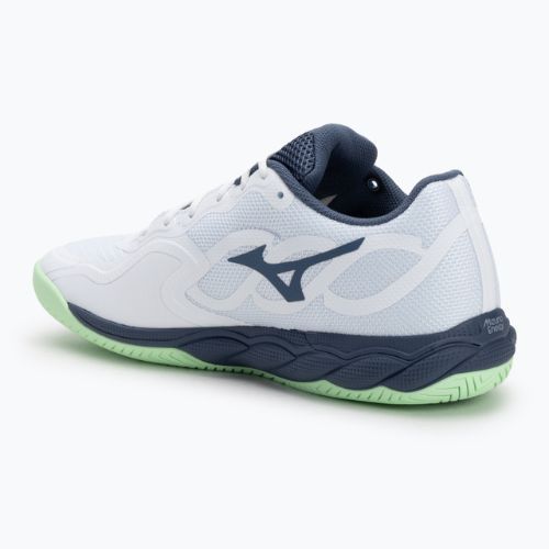 Scarpe da tennis da uomo Mizuno Wave Enforce Court AC bianco/indaco vintage/ neo mint