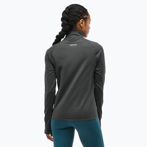 Felpa da running da donna HOKA GlideTech Quarter Zip nero