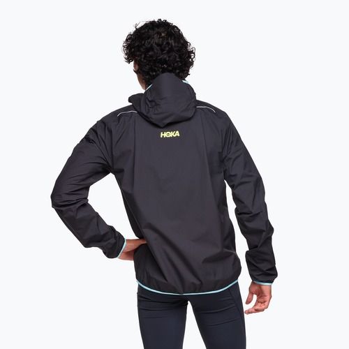 Giacca da corsa da uomo HOKA Tecsky Waterproof nero